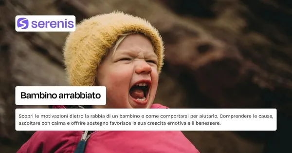 Bambino arrabbiato