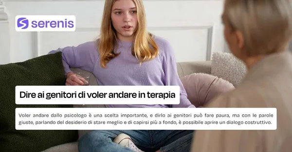 Adolescente in terapia.