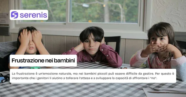 Frustrazione nei bambini.