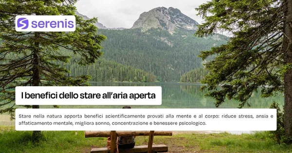 I benefici dello stare all'aria aperta