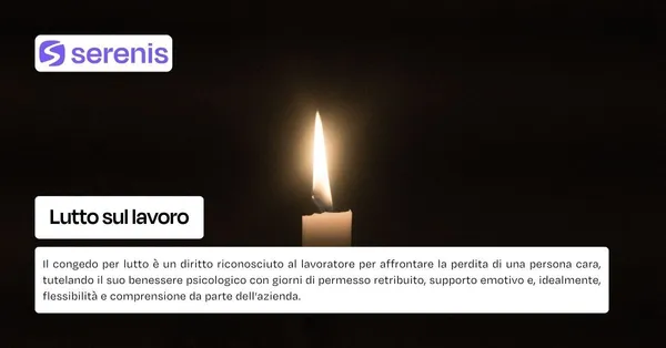 Lutto sul lavoro.