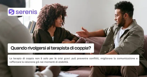 Quando rivolgersi al terapista di coppia