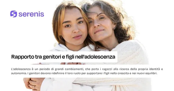 Rapporto tra genitori e figli nell'adolescenza.